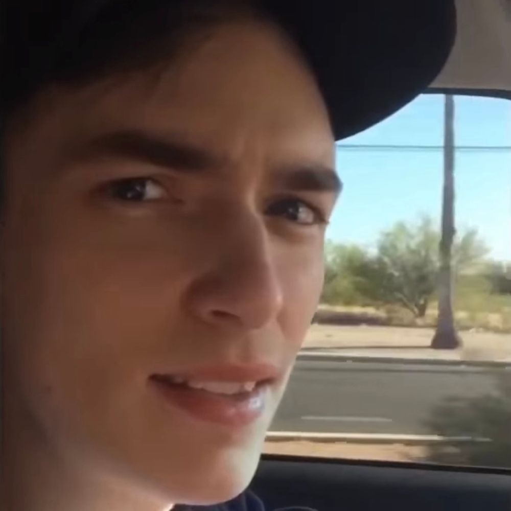 Screenshot of Drew Gooden looking at the camera, from the famous vine: "ROAD WORK AHEAD? Uh, yeah, I sure hope it does!"