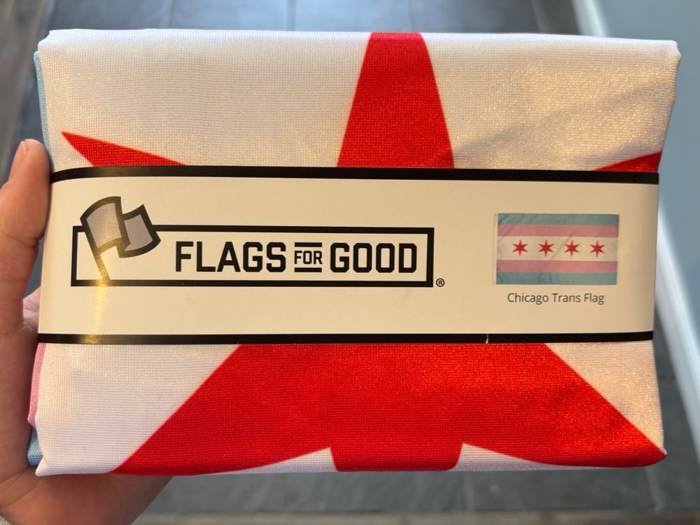 a chicago flag/trans flag hybrid