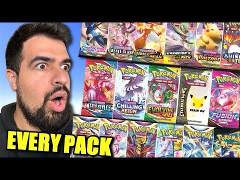 I Opened EVERY Pokemon Sword & Shield Pack Ever Made!