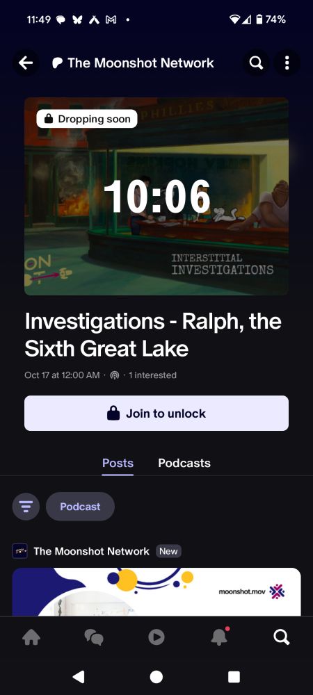 The moonshot Patreon, a ten minute counter