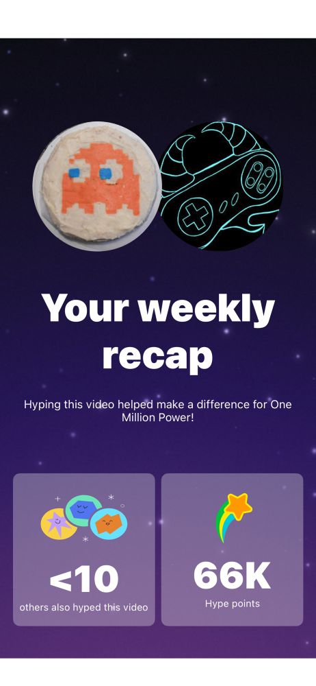 A screenshot of YouTube’s new “hype” feature