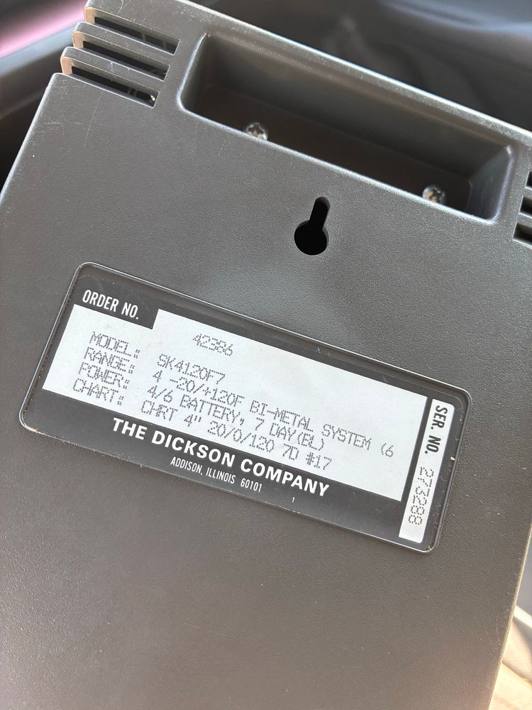 Back of the unit, model number sk4120f7