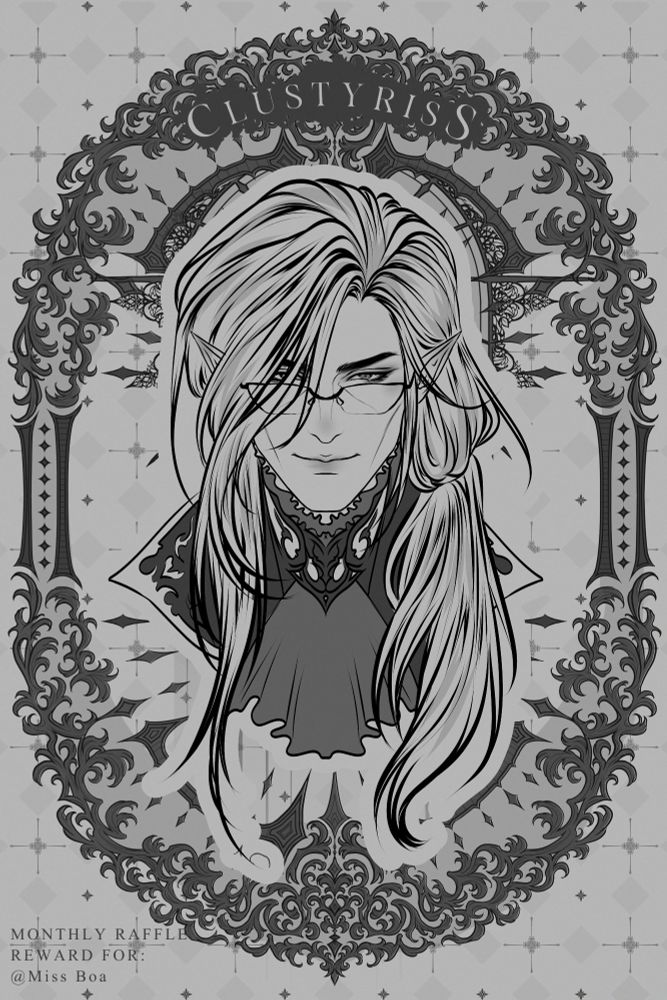 Elven man with glasses and long white hair