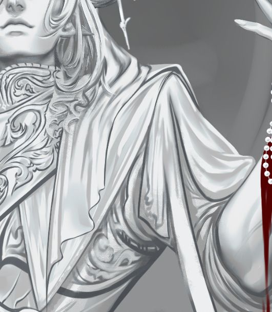 progress shot of a statue artwork