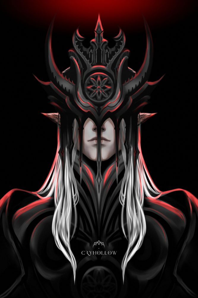 A masked elf with white hair