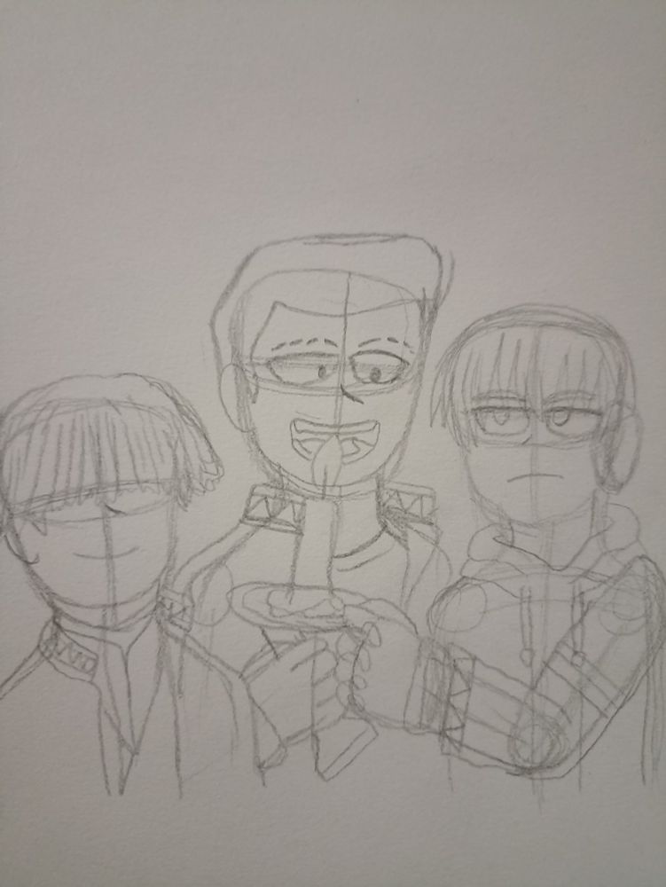 Draft de Kaji, Enomoto y Kusumi (WINDBREAKER) sin luz, Kaji sostiene una vela con cara de amargado y Enomoto sostiene una linterna