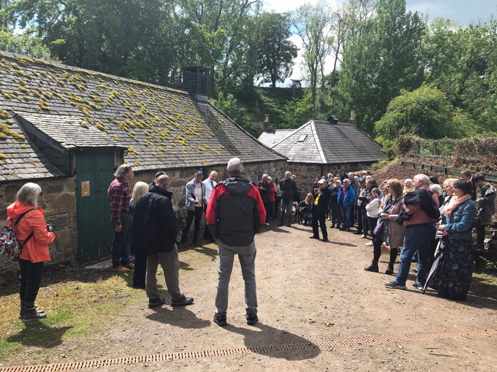 The community gathering at the handover ceremony of the Mill of Benholm. 