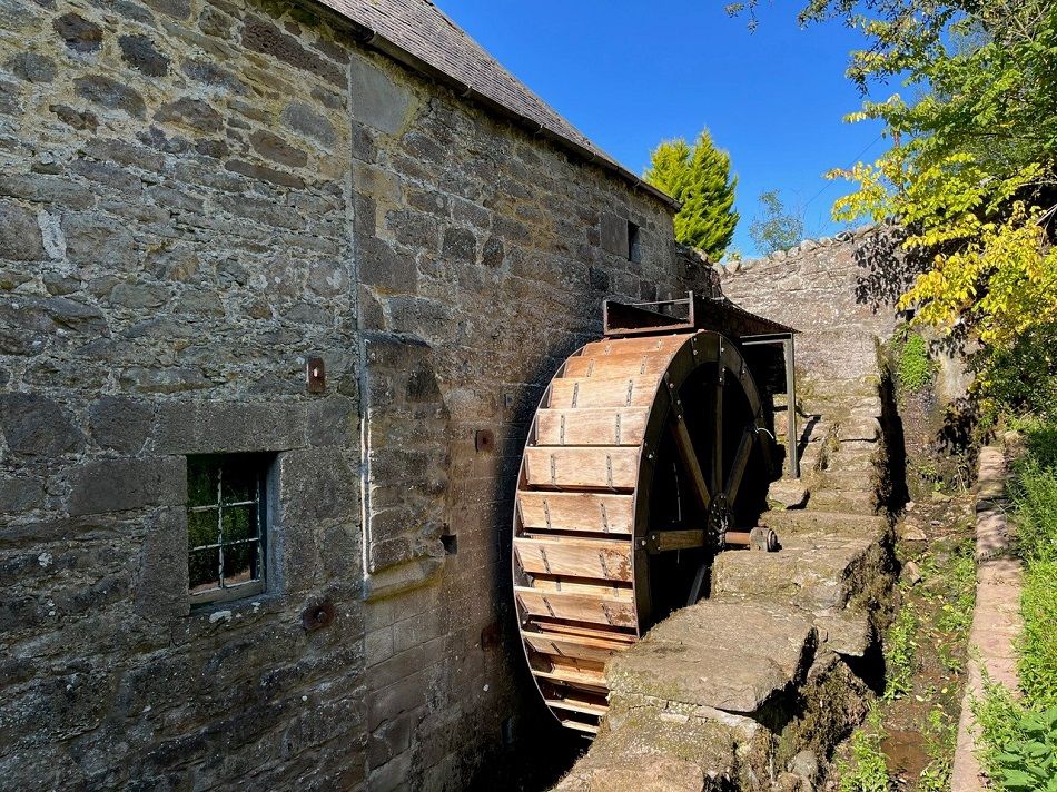 The waterwheel at the Mill of Benholm. Credit - Mill of Benholm Enterprise.