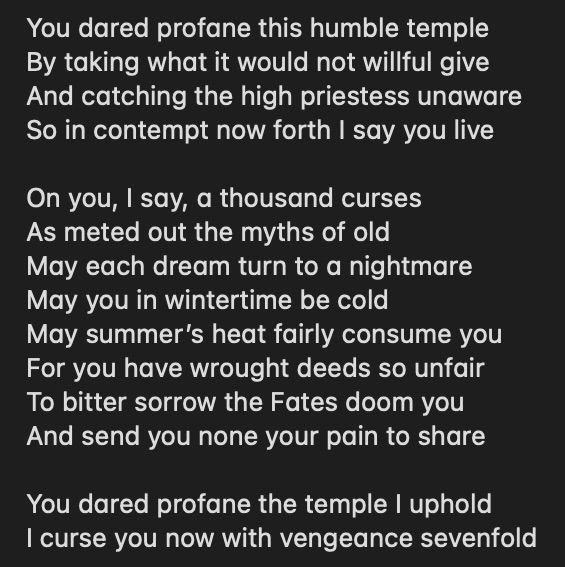 A poem written in the Notes app