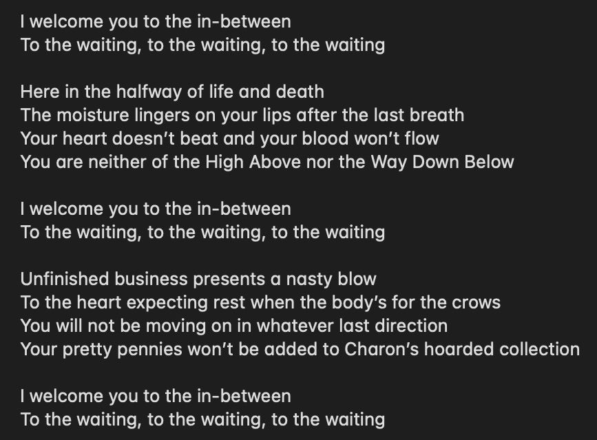 Poetry written in the Notes app