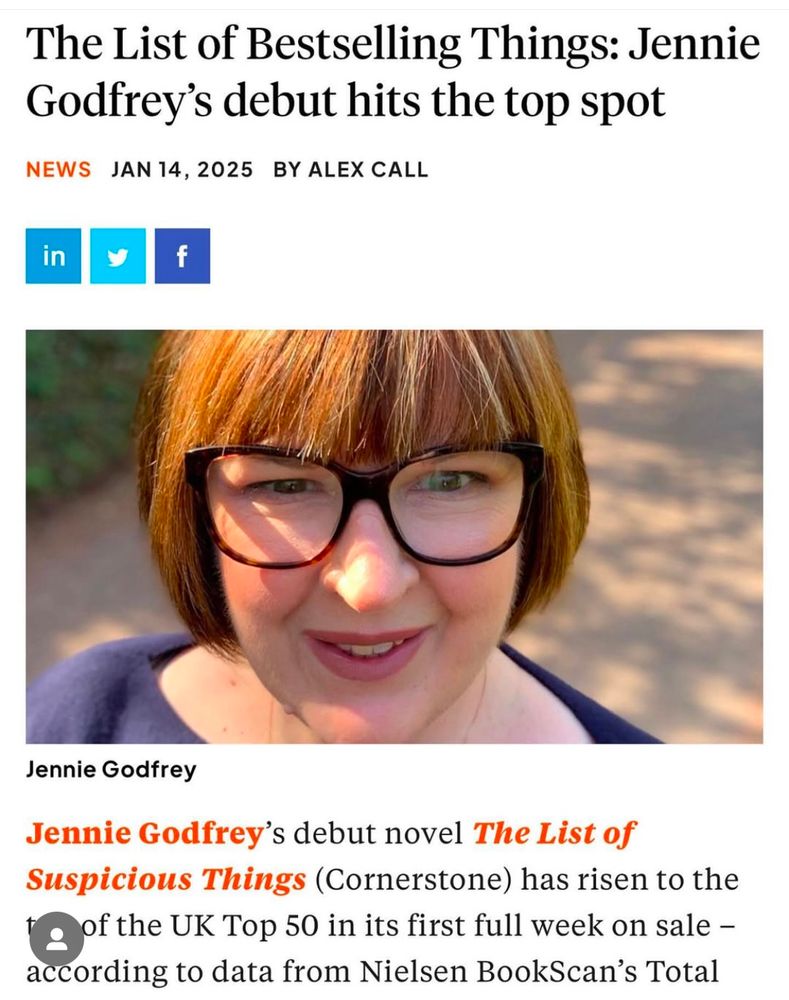 Headline of number one slot for The List of Suspicious Things 