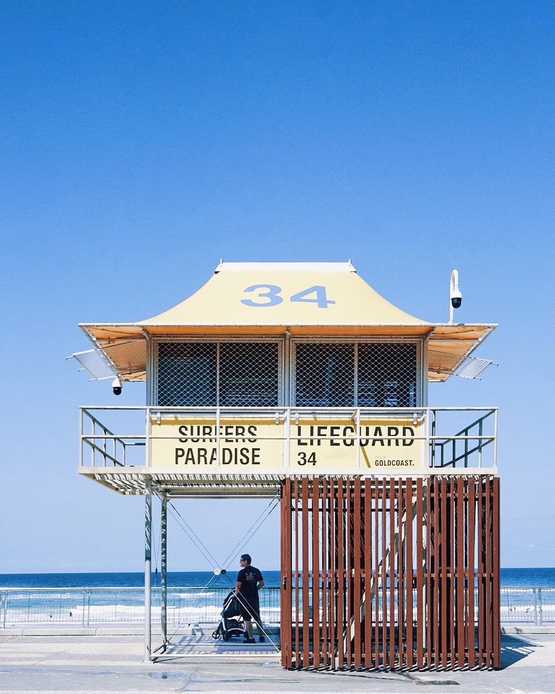 Surfer’s Paradise lifeguard’s house in a sunny day
