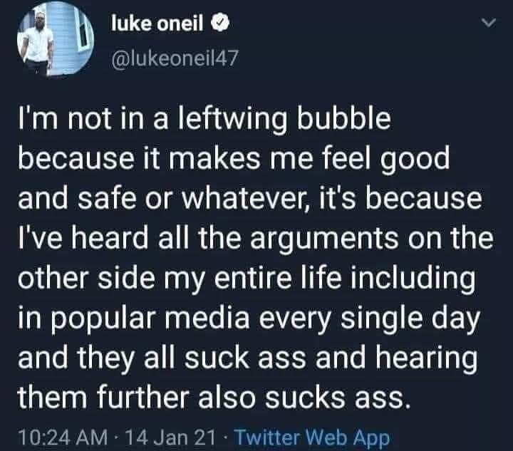 Tweet. White text on black background.