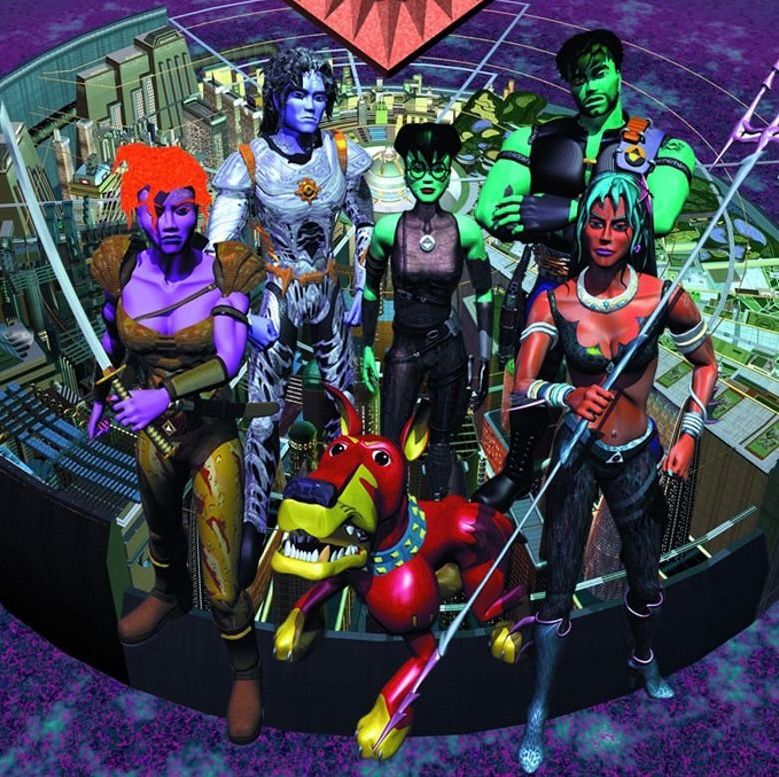 Promotional render from the last season of Reboot, a 90s-00s computer animated TV cartoon.