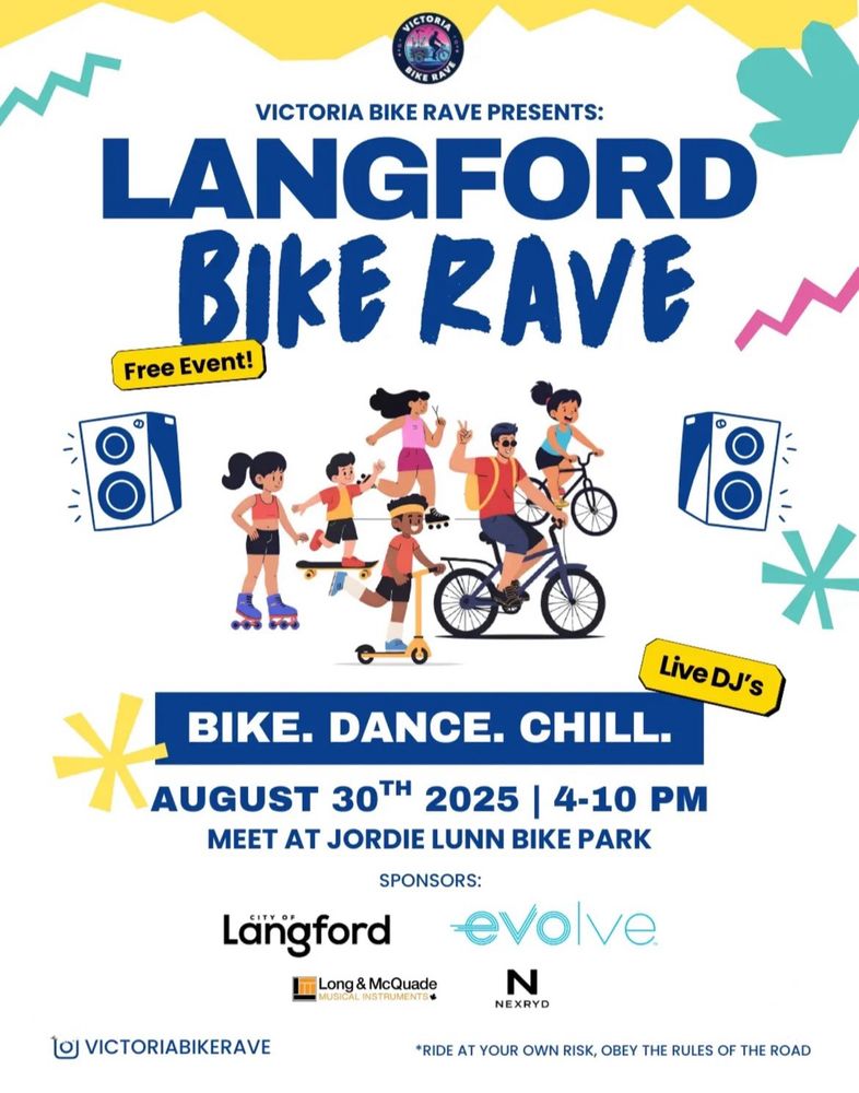 Langford Bike Rave poster with event details 