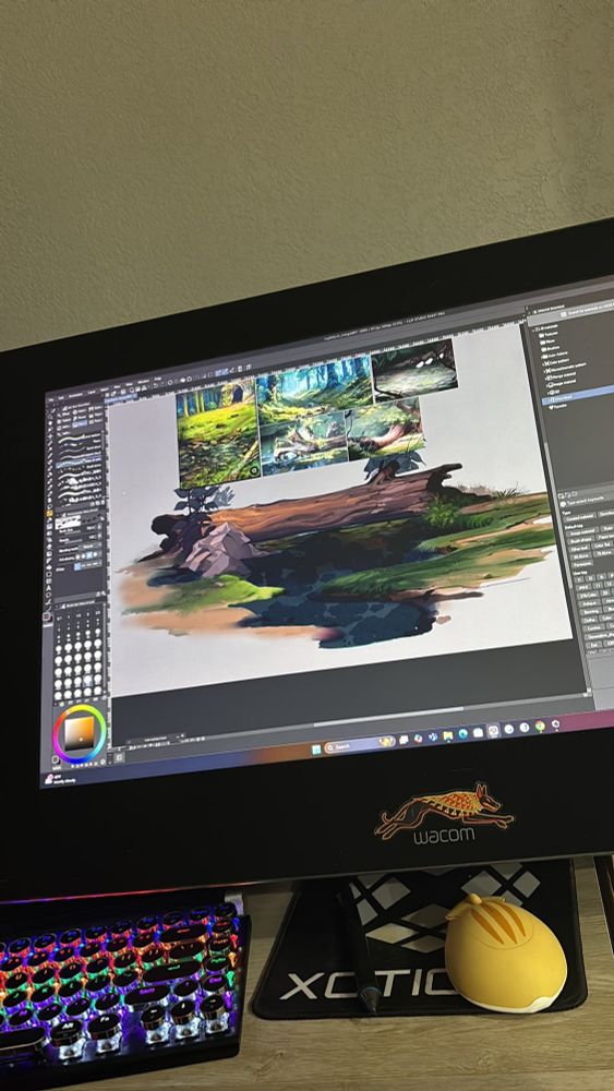 A WIP of a background for a client piece by luxebytes.