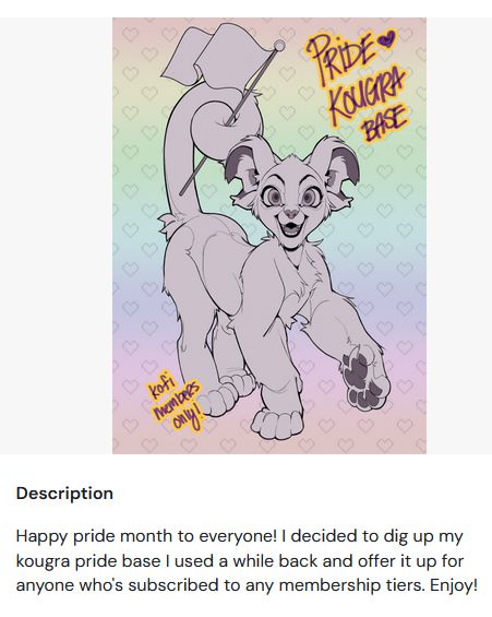 Pride Kougra Base by luxebytes for Sketchbook Club Members