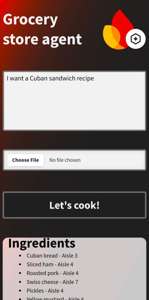 Grocery store agent app 