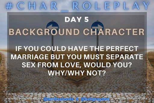 Daily Question Card for #Char_Rolplay
A gray cobblestone pathway that splits off into two directions in the middle of a barren landscape. Two round, blue signs with white arrows point to the left and right.
