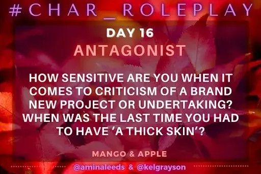 Daily Question Card for #Char_Roleplay
Vibrant red maple leaves on a orangey-red background with the daily question