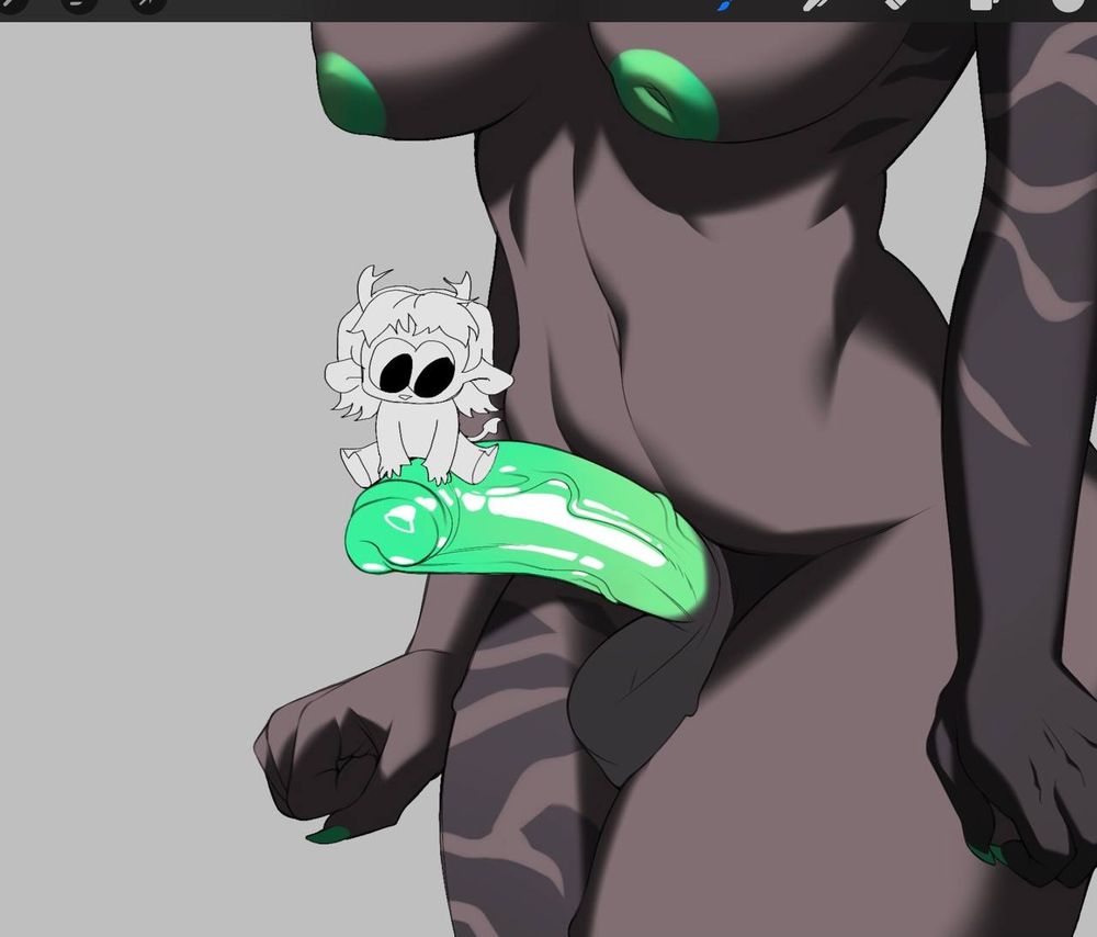 Work in process! Future drawing of my dragon trans girl OC, with big top and bottom parts ☆
Wip, nude simple pose, penis & tits exposed. (Probably) no background, easy shading.