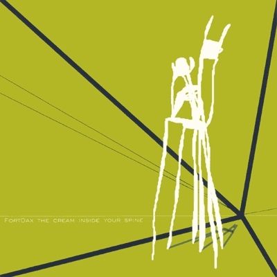 Record cover artwork by David Hallangen.

A distorted, wiry figure sits in a chair on a bile-green background. Perspective lines show it to be a long, endless room or corridor perhaps.