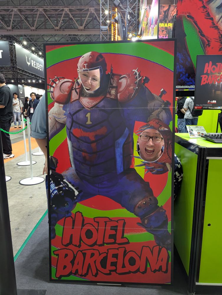 Kaizen Game Works and SWERY at the Hotel Barcelona booth at TGS