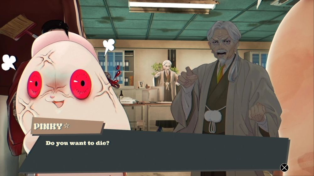 Pinky☆ from Promise Mascot Agency in full rage mode saying, "do you want to die?"