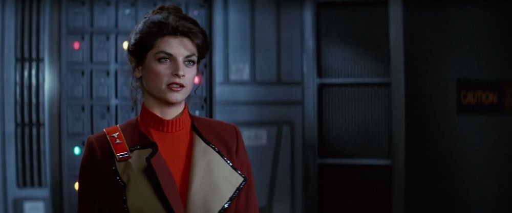 Kirsty Alley from The Wrath of Khan. In this scene she had just accused Spock of lying!
