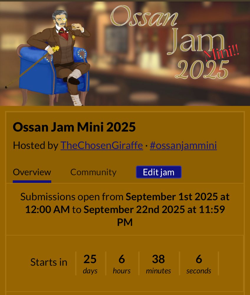 A screenshot of the Ossan Jam Mini main page