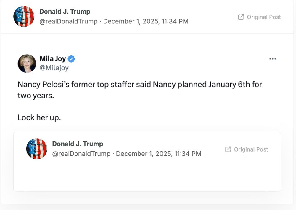 Trump claiming Pelosi planned J6