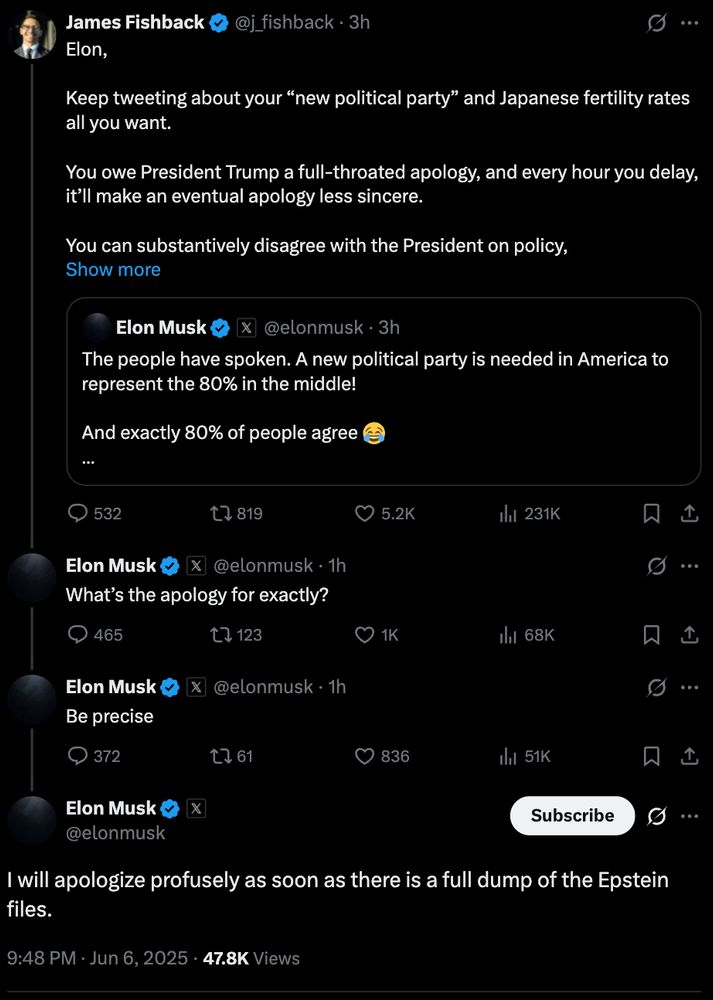 Elon refusing to apologize