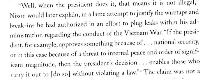 Nixon saying it's legal to do illegal things as president