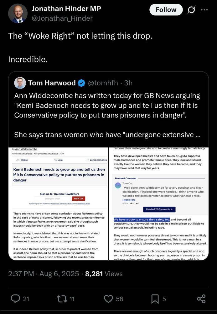 Hinder complaining about the Woke right