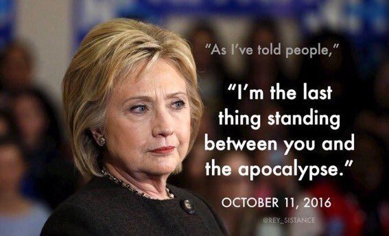 As I've told people, I'm the last thing standing between you and the apocalypse 
