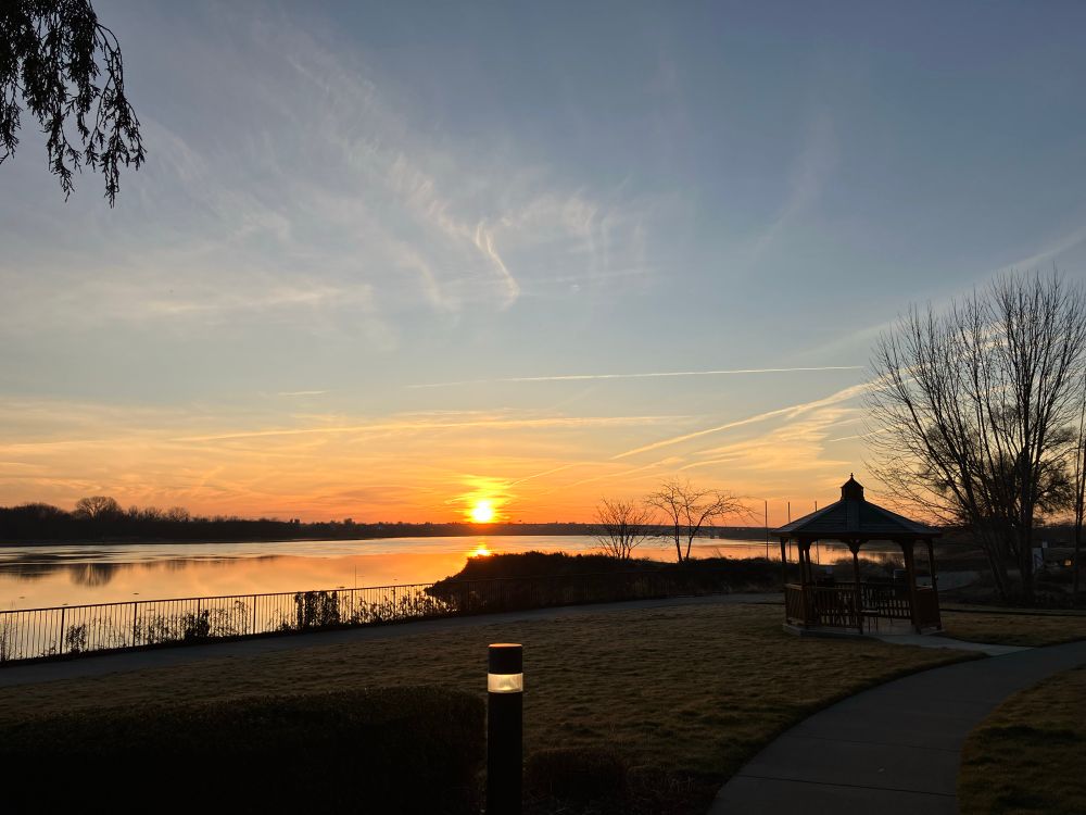 Sunrise by Columbia river