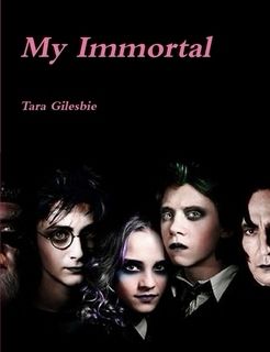 Cover art of the Harry Potter fan fic My Immortal where the main character is named after Gerard Way (who is a major hottie btw) and is said to look like Evanescence lead singer Amy Lee 