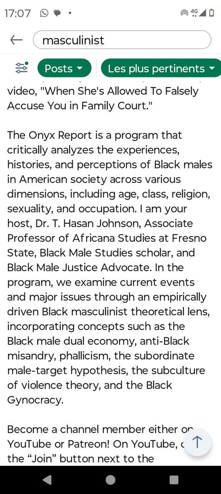 
The Onyx Report is a program that critically analyzes the experiences, histories, and perceptions of Black males in American society across various dimensions, including age, class, religion, sexuality, and occupation. I am your host, Dr. T. Hasan Johnson, Associate Professor of Africana Studies at Fresno State, Black Male Studies scholar, and Black Male Justice Advocate. In the program, we examine current events and major issues through an empirically driven Black masculinist theoretical lens, incorporating concepts such as the Black male dual economy, anti-Black misandry, phallicism, the subordinate male-target hypothesis, the subculture of violence theory, and the Black
Gynocracy.