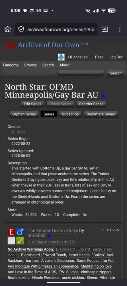 Screen shot of linked text