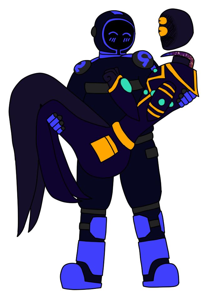 Charles carrying a very flustered Stellar bridal style.