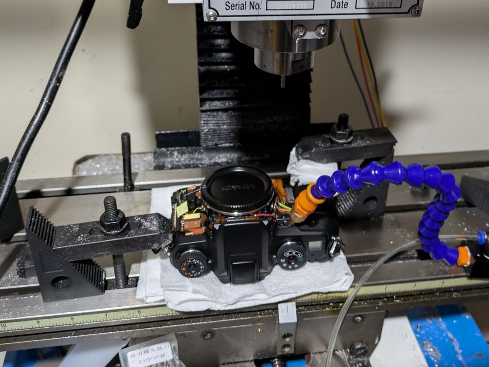 Minolta a7 on a milling machine