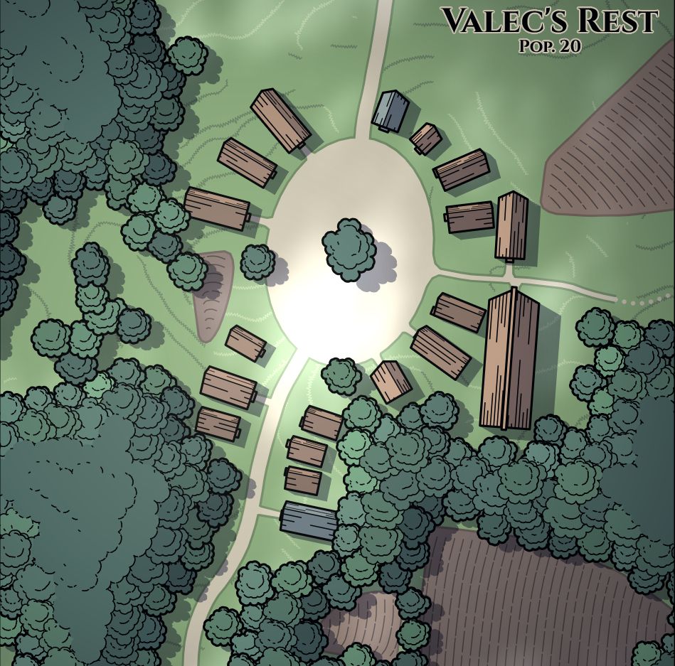 Reference map for a town