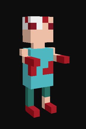 Voxel zombie model
