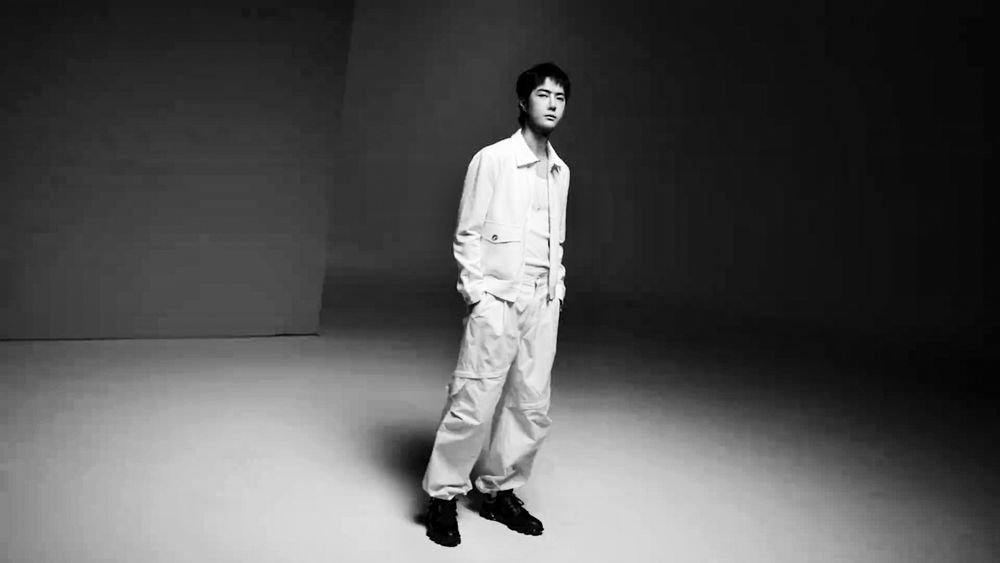 Black and white still set from DD's Jimmy Choo endorsement vid 