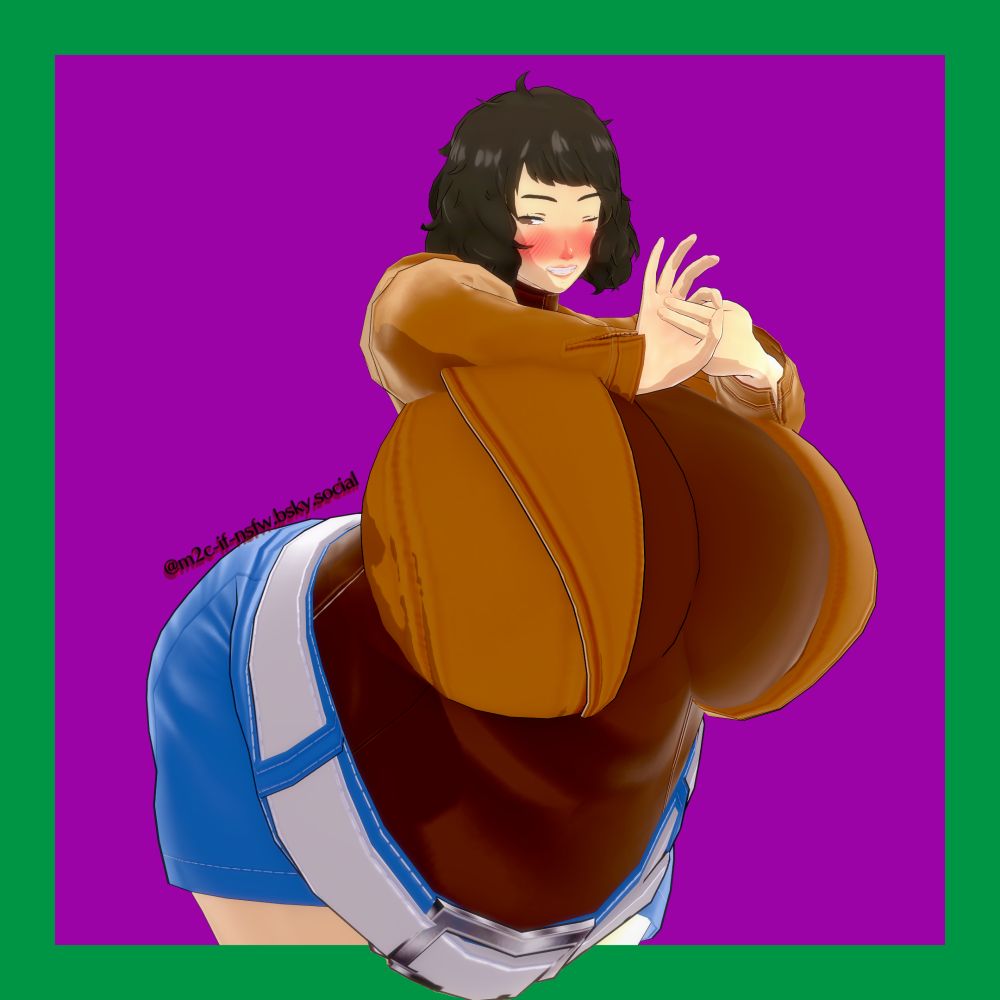 A Koikatsu render of a very heavy Sadayo Kawakami in her winter outfit.