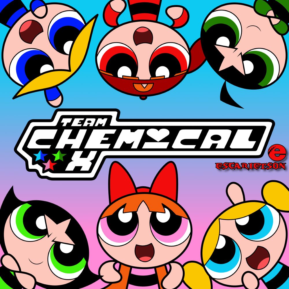 https://www.deviantart.com/escarietson/art/Team-Chemical-X-thumbnail-869341188

A simple thumbnail with the Powerpuff Girls and the Rowdyruff Boys, along with the group name of Team Chemical X and also my name & logo.

Inspired by kanitchi's Rowdyruff Boys thumbnail icon. https://www.deviantart.com/kanitchi/art/Rowdyruff-Boys-thumbnail-Icon-821924552

Original Series by Craig McCracken.
Inspired by kanitchi.
Team Chemical X by Escarietson (me).