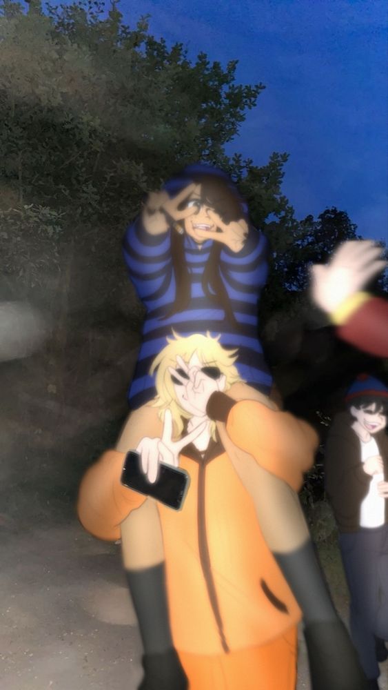 South Park Kenny McCormick, Stan Marsh, Eric Cartman, and an oc named Vy