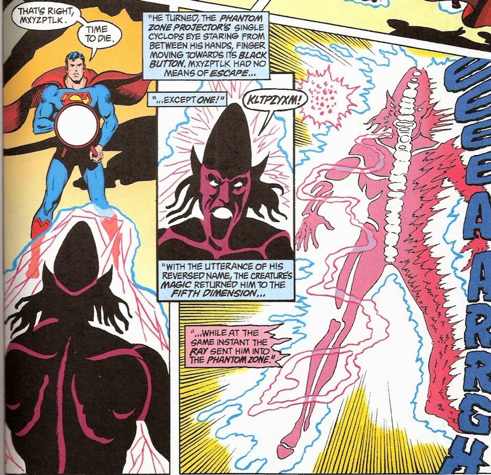 Superman kills Mr. Mxyzptlk