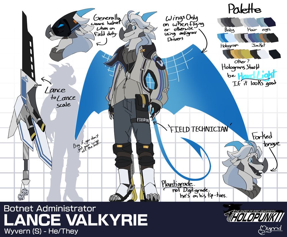 Character sheet for Lance Valkyrie.