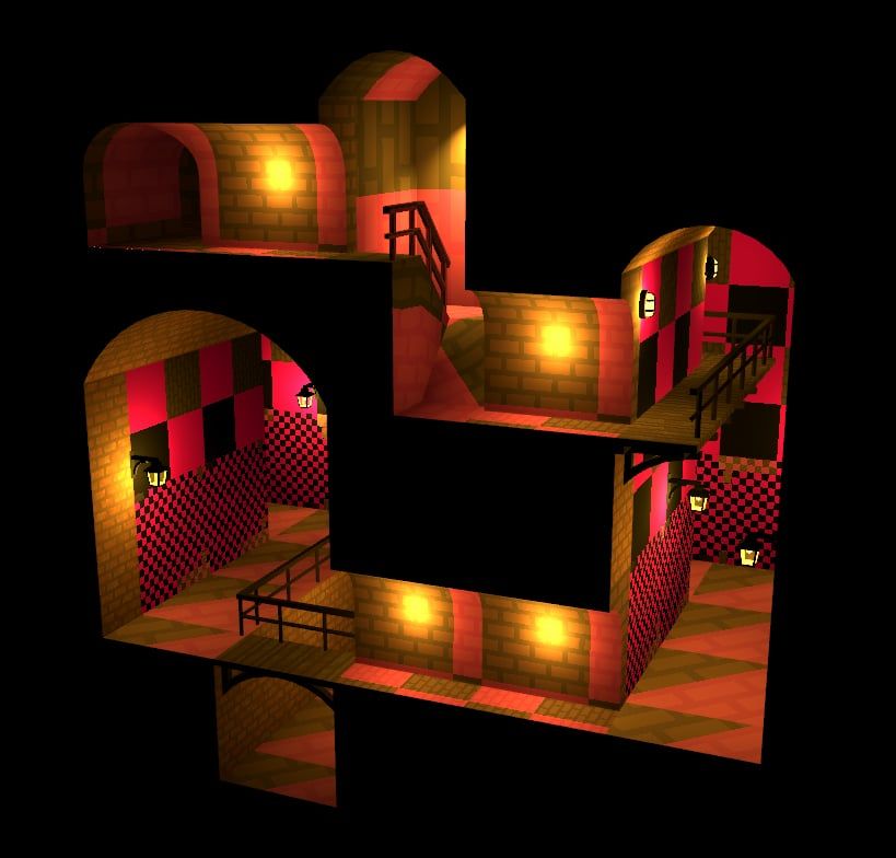a screenshot of some tunnels just before I started adding house models